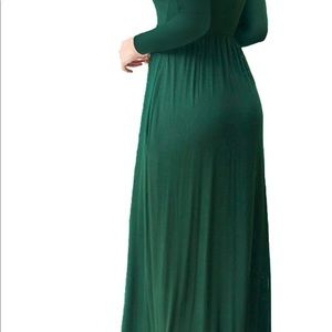 Long sleeve maxi dress with pockets.